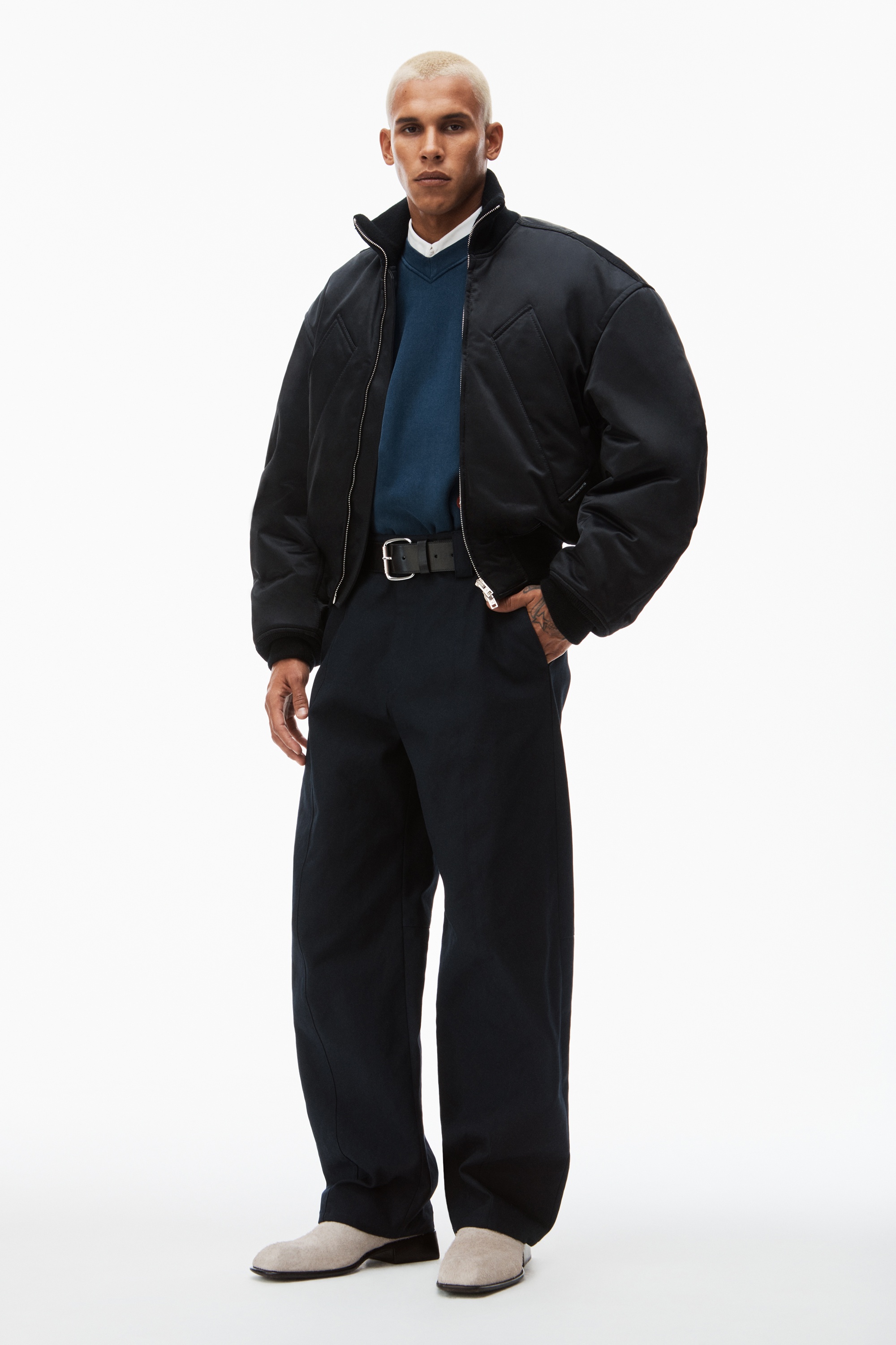 bomber jacket in sateen - 2