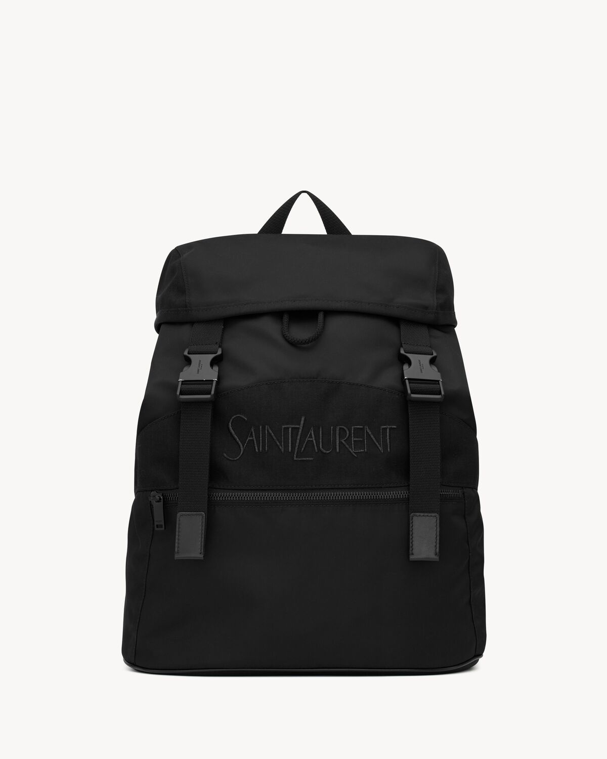 SAINT LAURENT BACKPACK IN ECONYL® AND VEGETABLE-TANNED LEATHER - 1