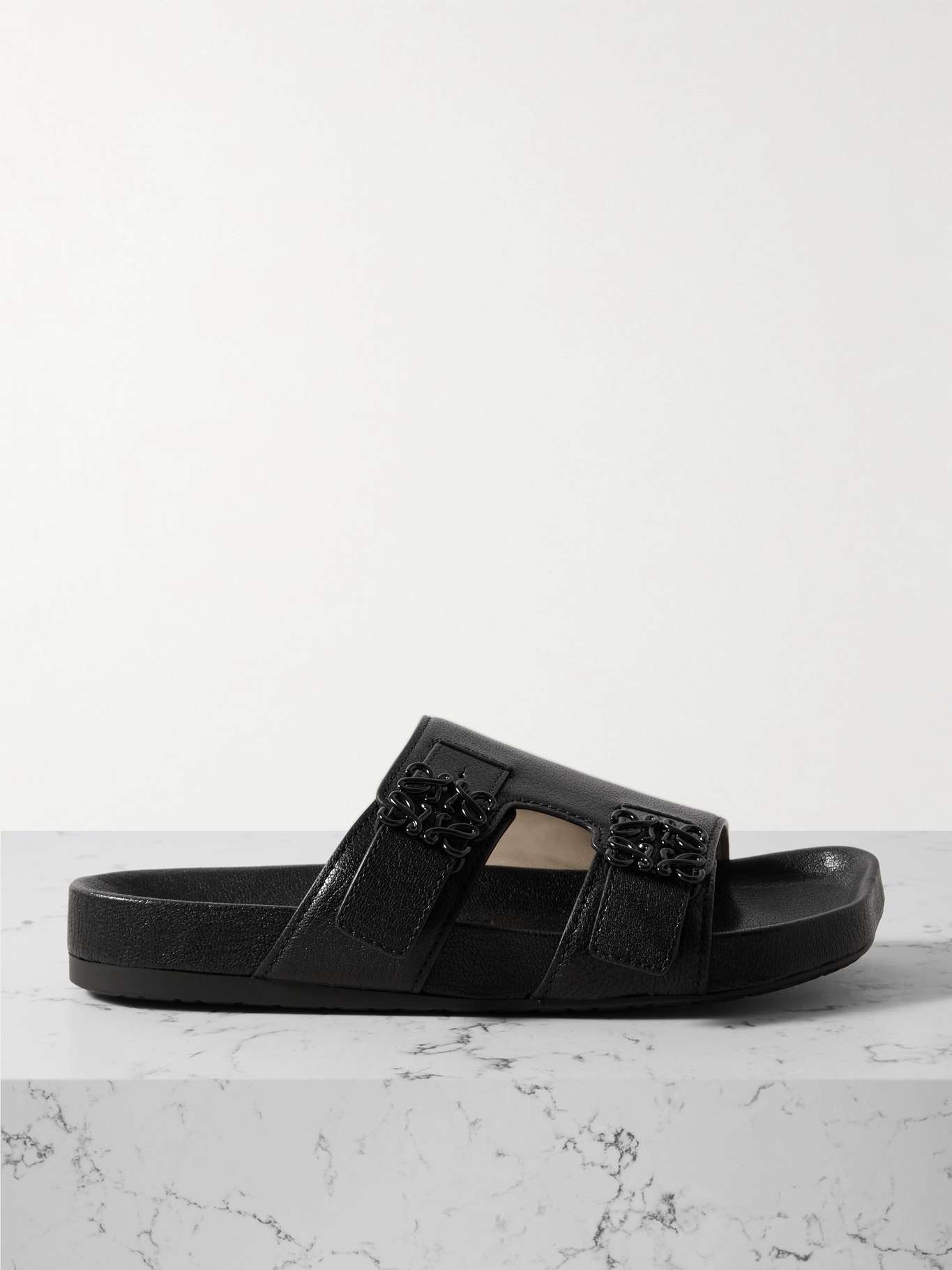 Ease embellished leather slides - 1