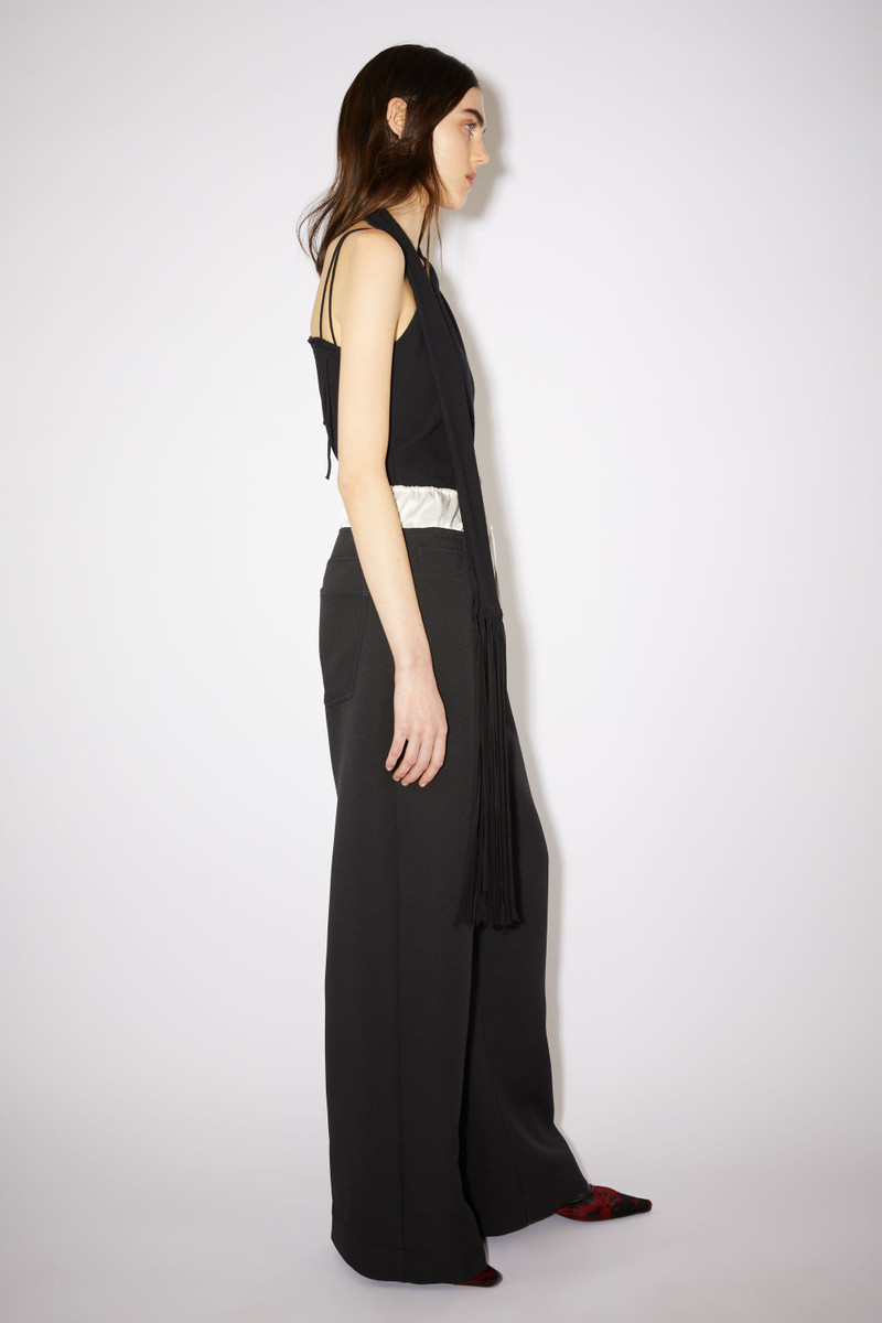 Acne Studios Satin contrast trousers - Black - FN-WN-TROU000932