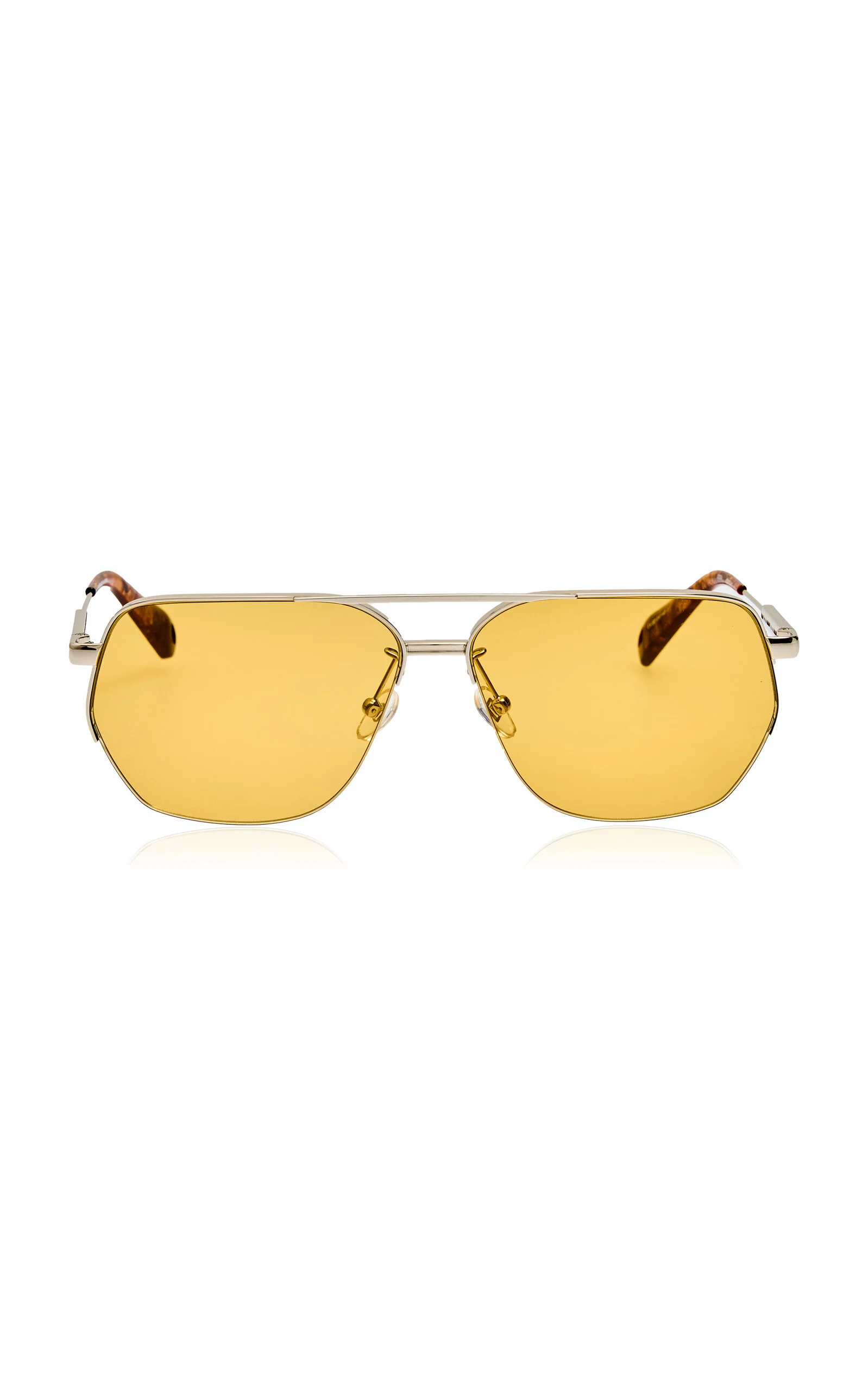 Aviator-Frame Metal Sunglasses - 1
