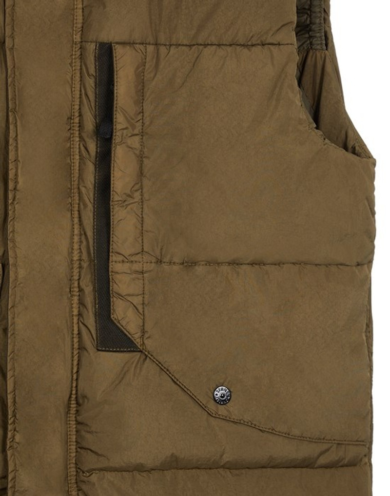 G0423 GARMENT DYED CRINKLE REPS RECYCLED NYLON DOWN OLIVE GREEN 5