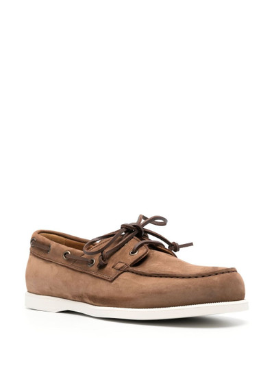 Canali lace-up suede loafers outlook