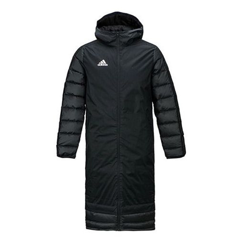 adidas Soccer/Football Training Sports protection against cold Stay Warm hooded Down Jacket Black BQ 1
