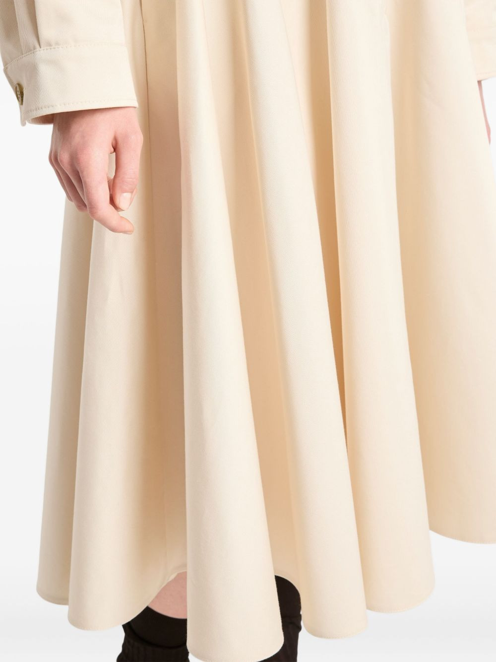 triangle-logo flared skirt - 5