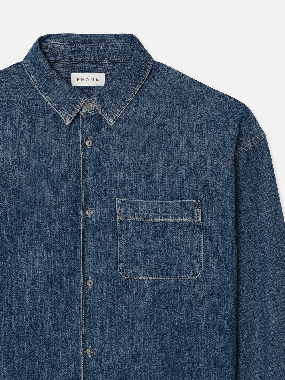 Relaxed Denim Shirt in Dark Ocean - 3