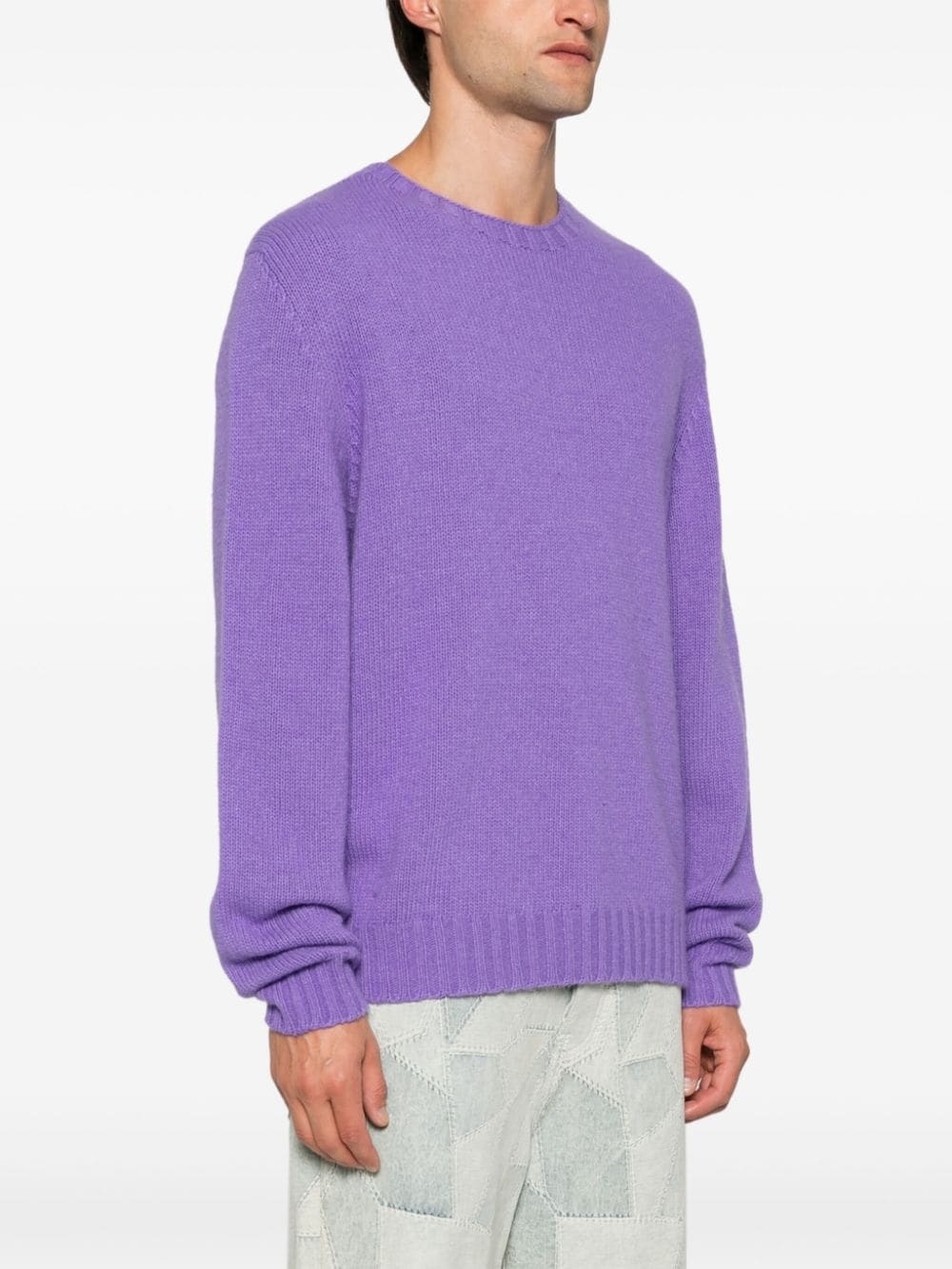 logo-intarsia jumper - 4