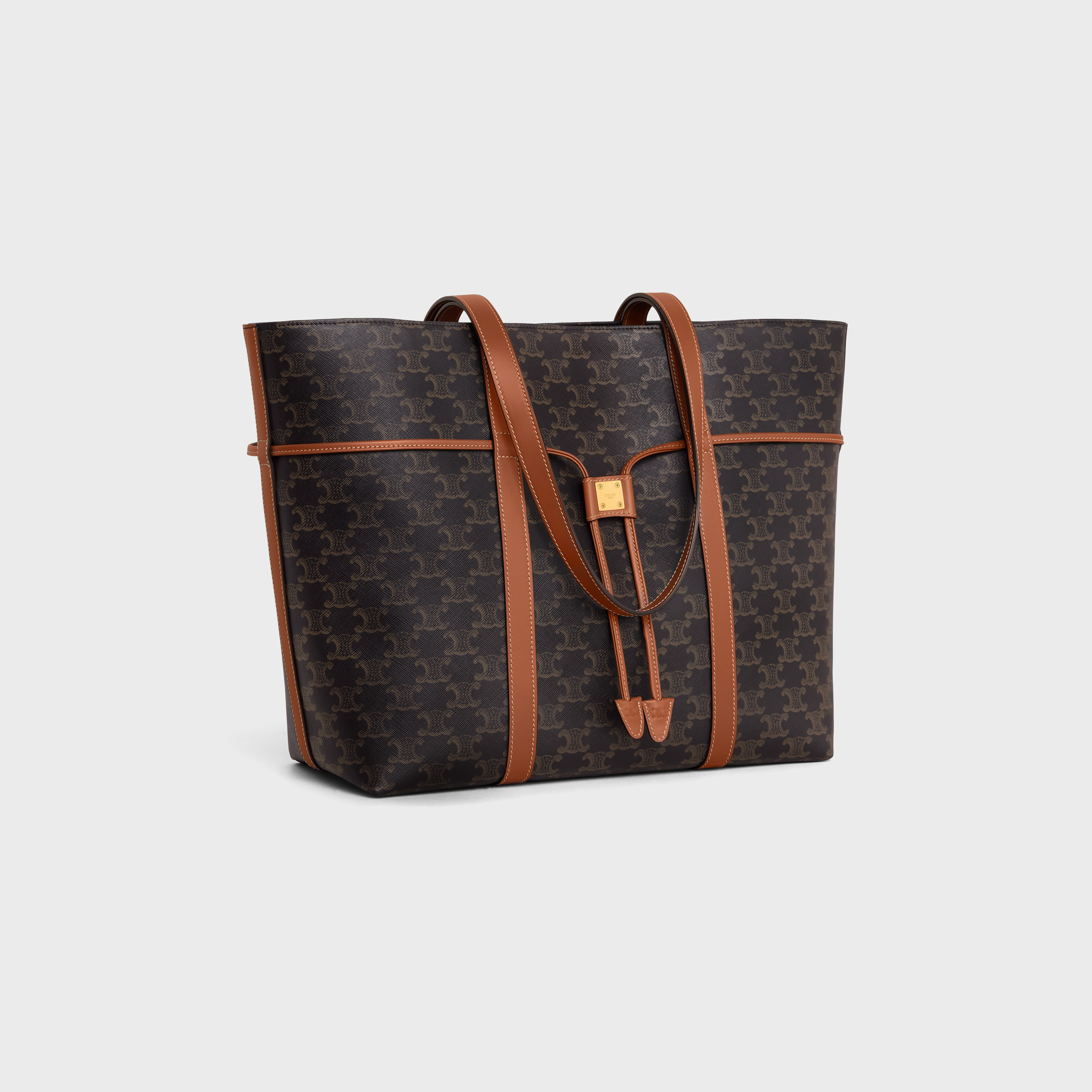 cabas drawstring in Triomphe Canvas and calfskin - 2