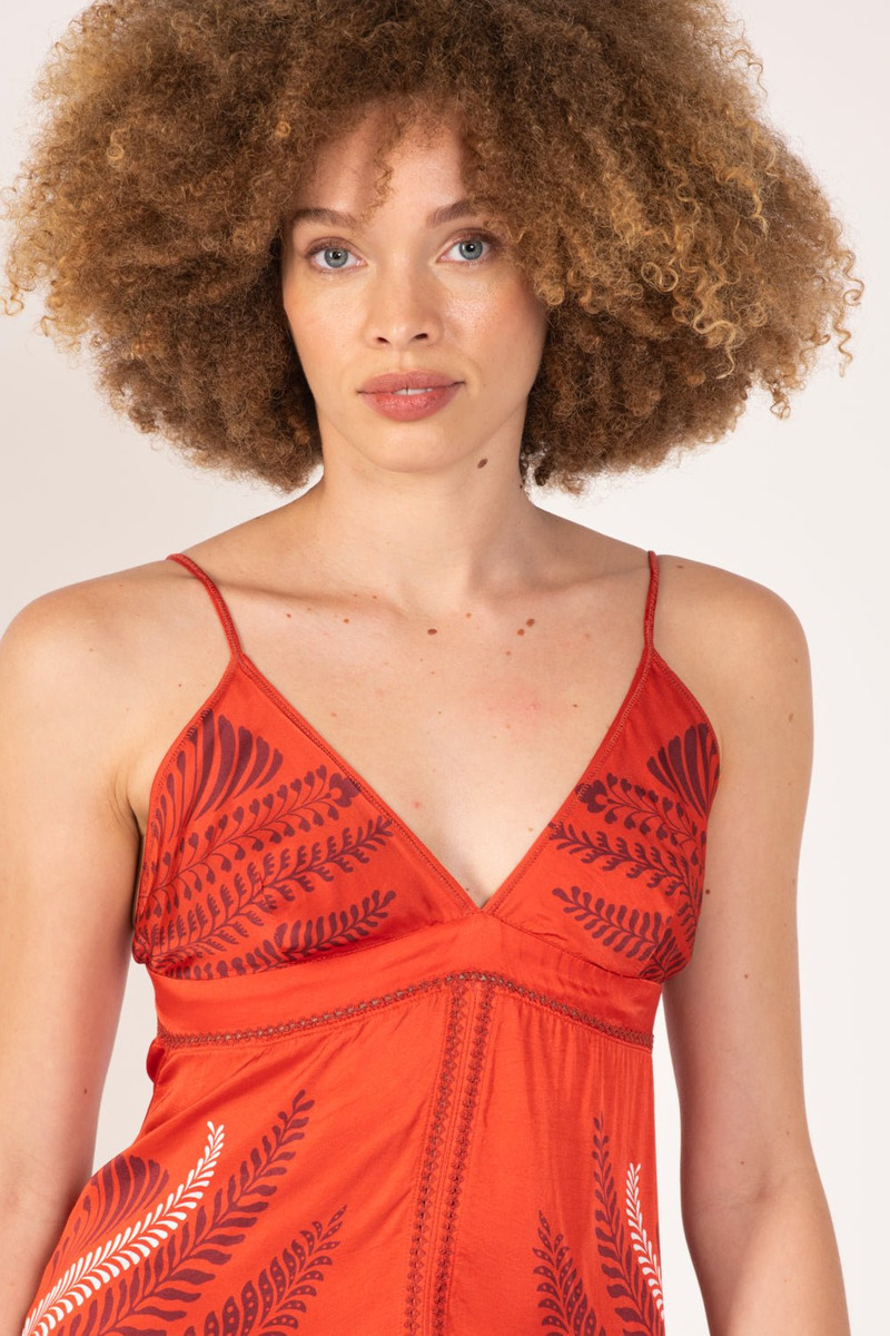 Poupette St Barth Long Dress Denise - Orange Oolong outlook