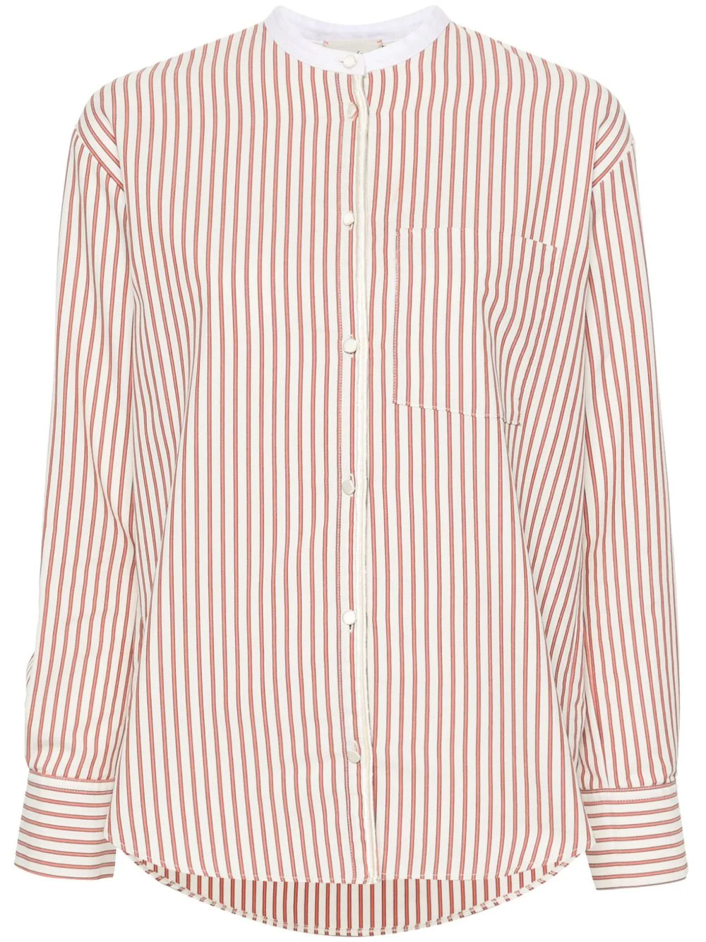 striped button-up shirt - 1