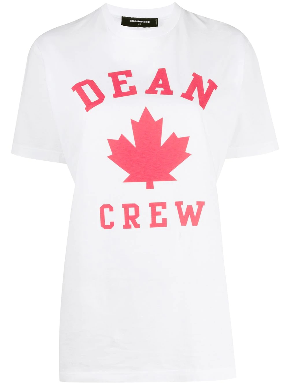 maple leaf-print T-shirt - 1