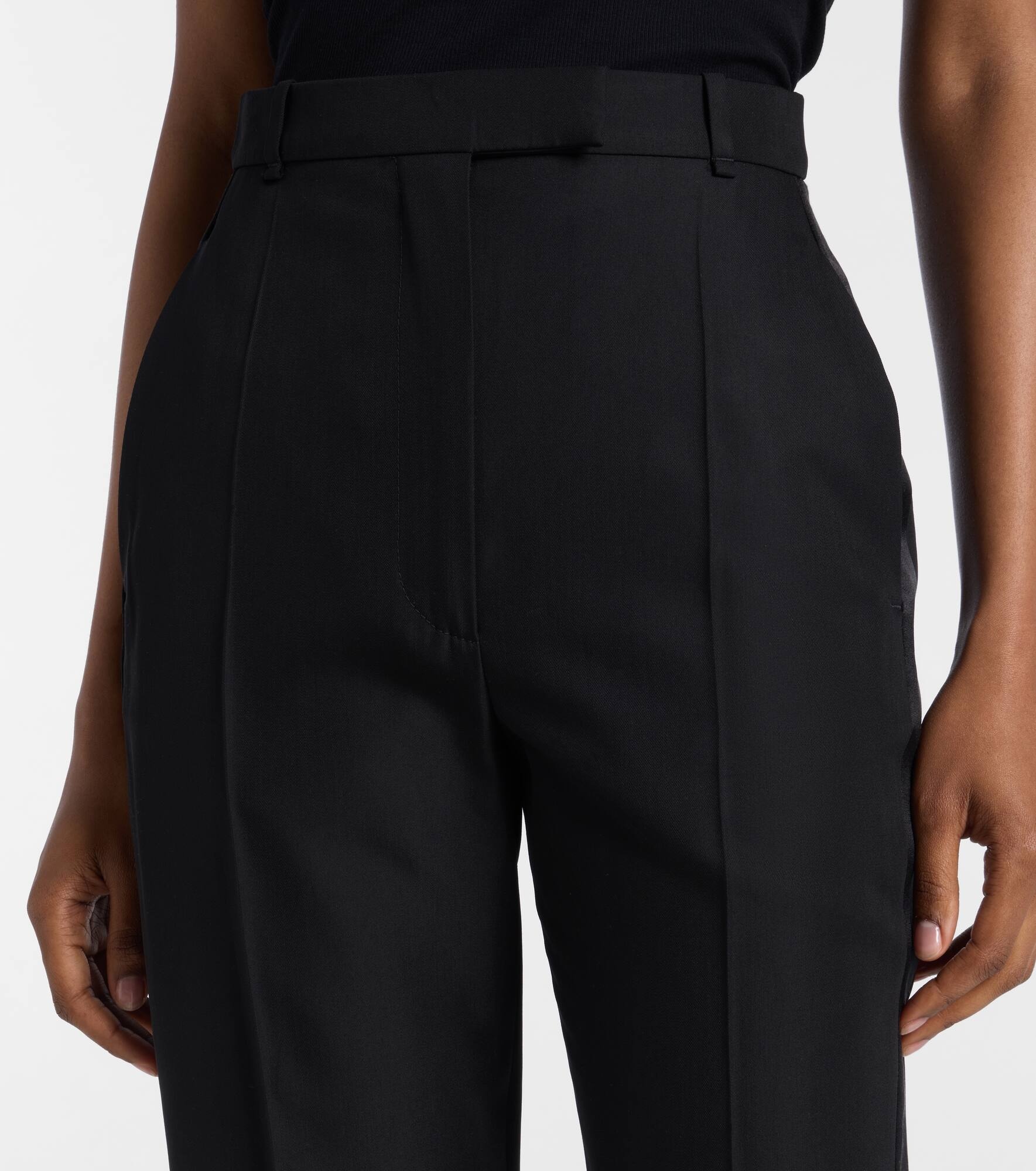 Wool-blend straight pants - 4
