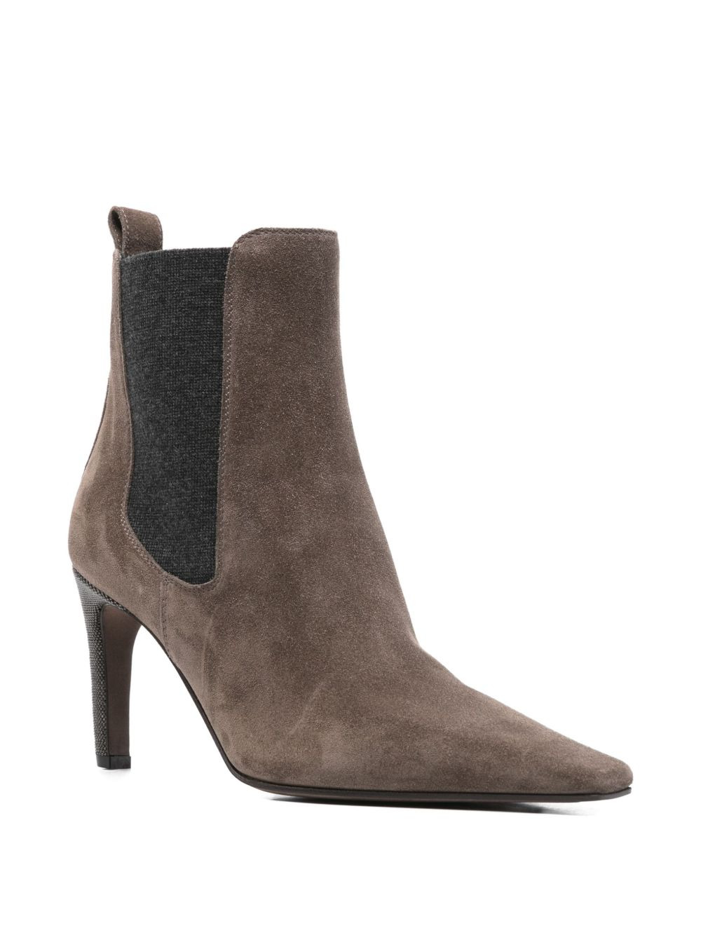 suede elastic-insert ankle boots - 2