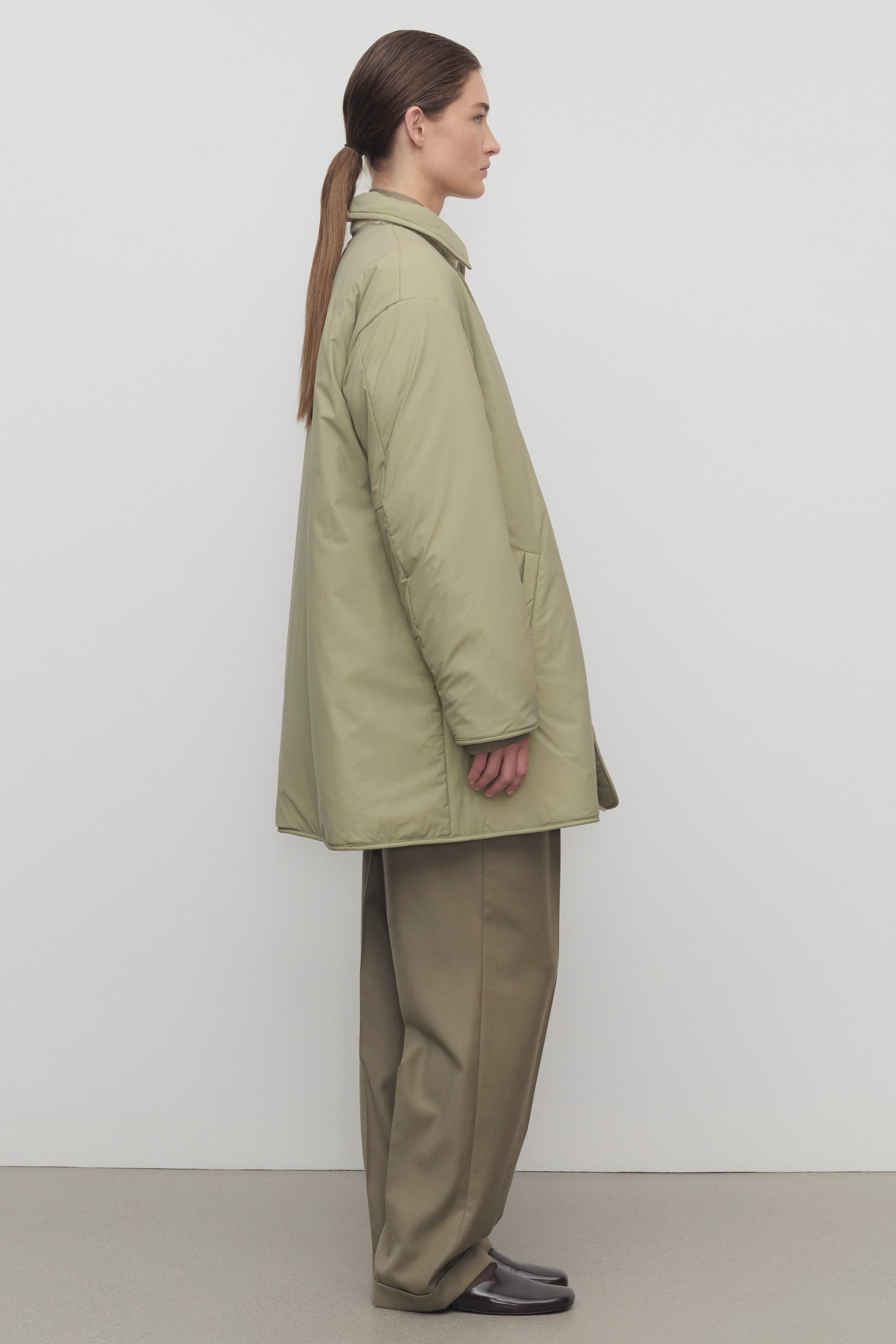 Aurelia Coat in Shearling and Nylon - 9