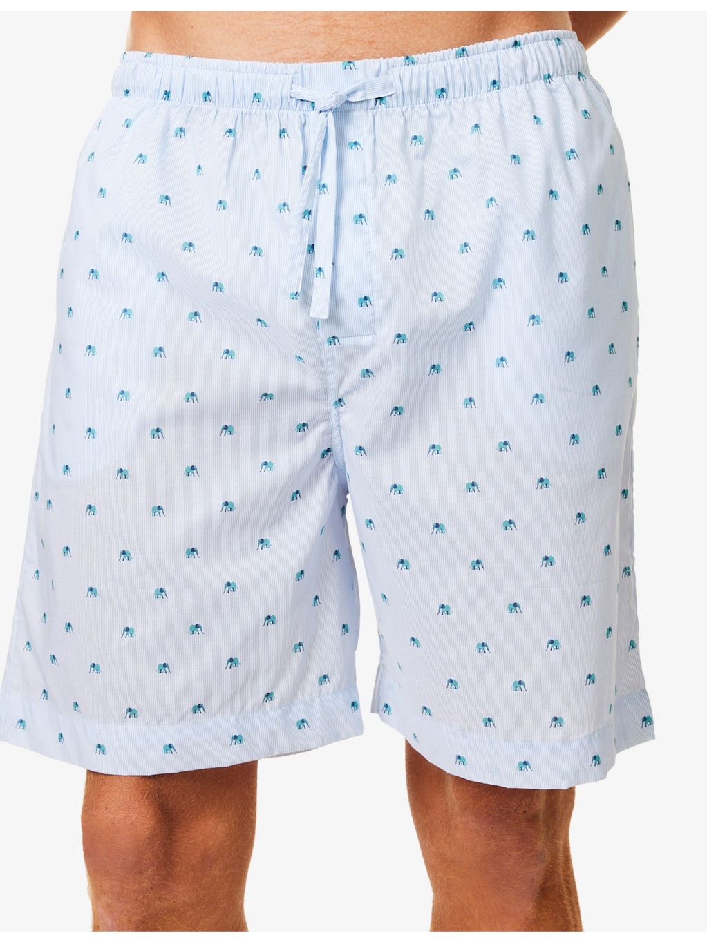 Ledbury Striped Elephant-Print Cotton Lounge Shorts - 5