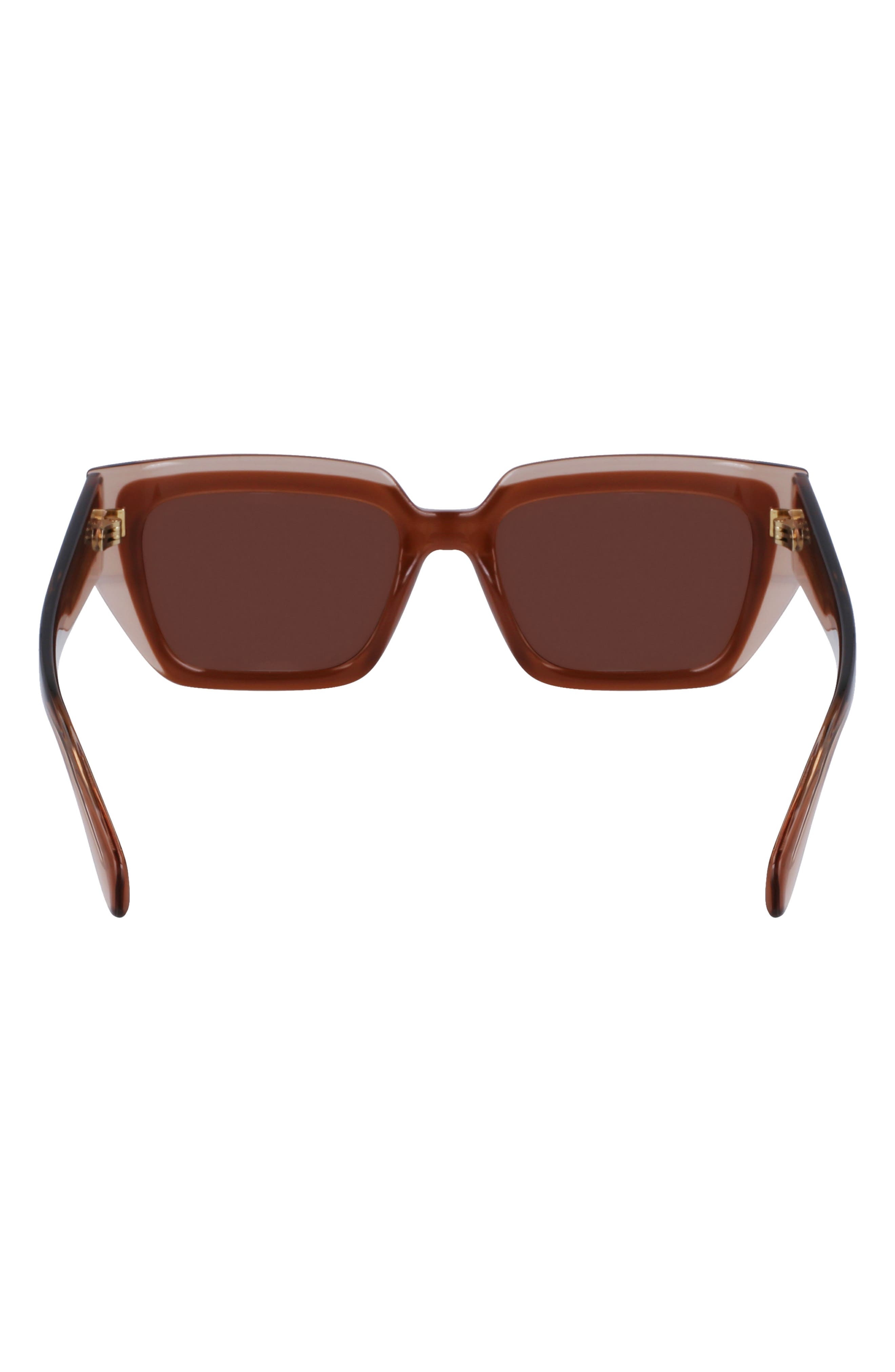 FERRAGAMO Classic Logo 55mm Square Sunglasses in Trnsprnt Nude/Rose at Nordstrom - 5