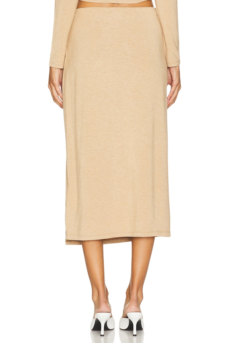 Side Drape Midi Skirt - 4