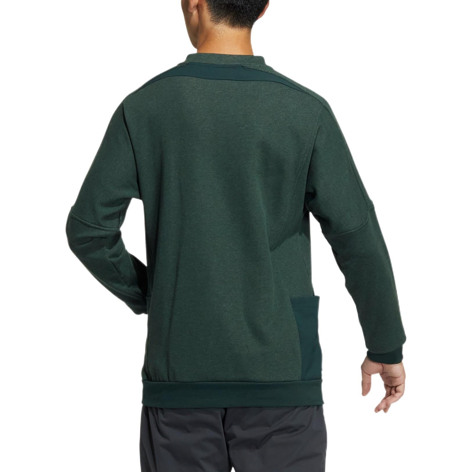 Men's adidas Gt Crew Sw Solid Color Alphabet Embroidered Round Neck Pullover Long Sleeves Green HG32 - 3