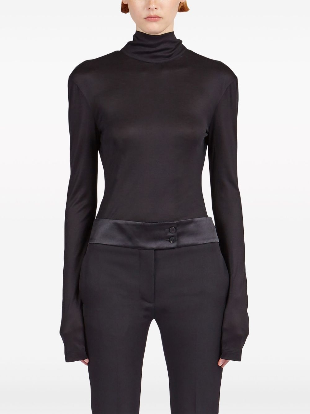 V-back silk-blend top - 3