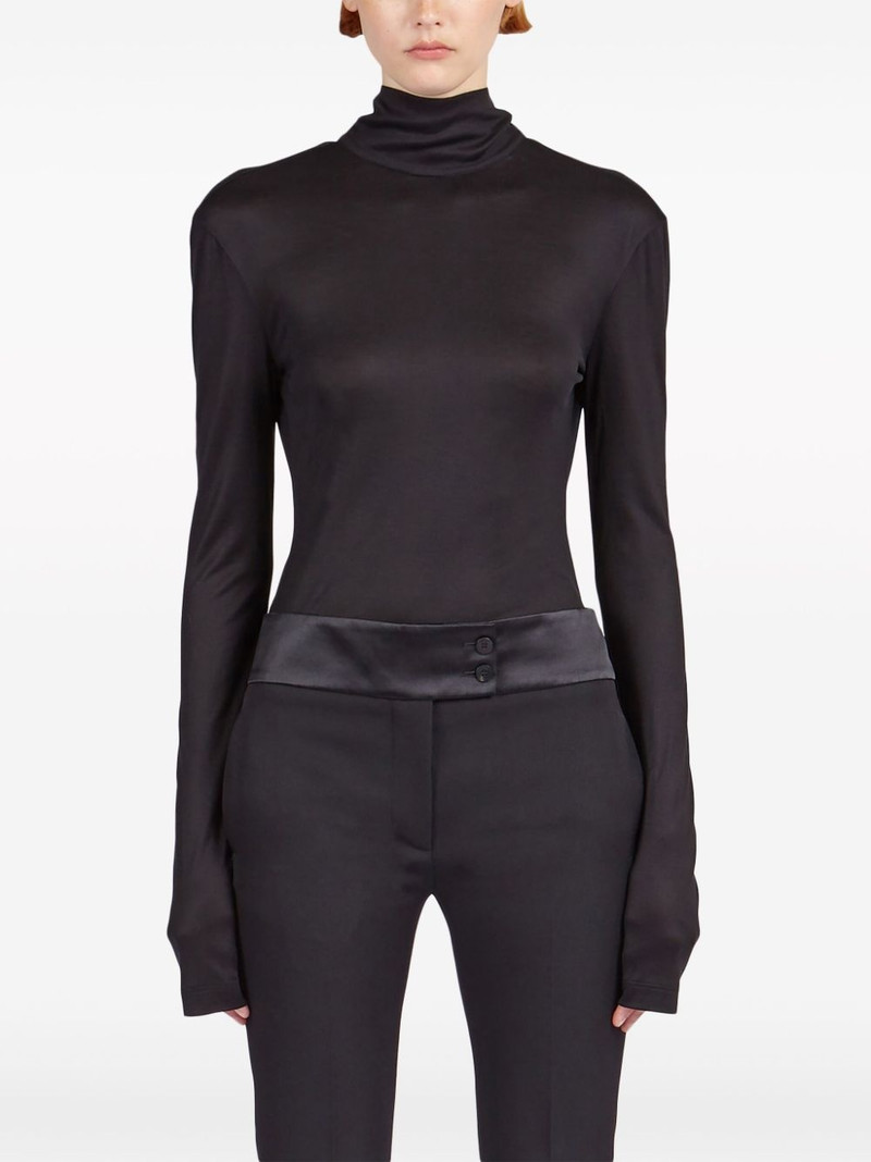 V-back silk-blend top 3