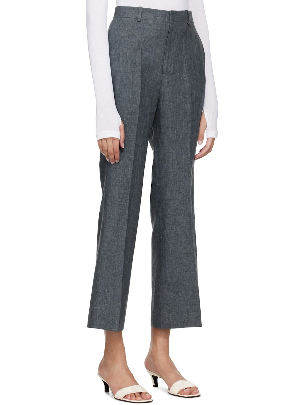 Gray Credo Trousers - 2