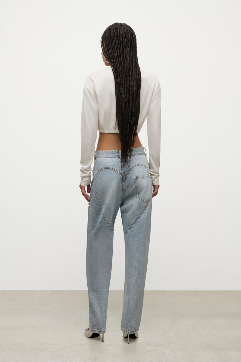 CRYSTAL CLUSTER LONG SLEEVE CROPPED T-SHIRT 4