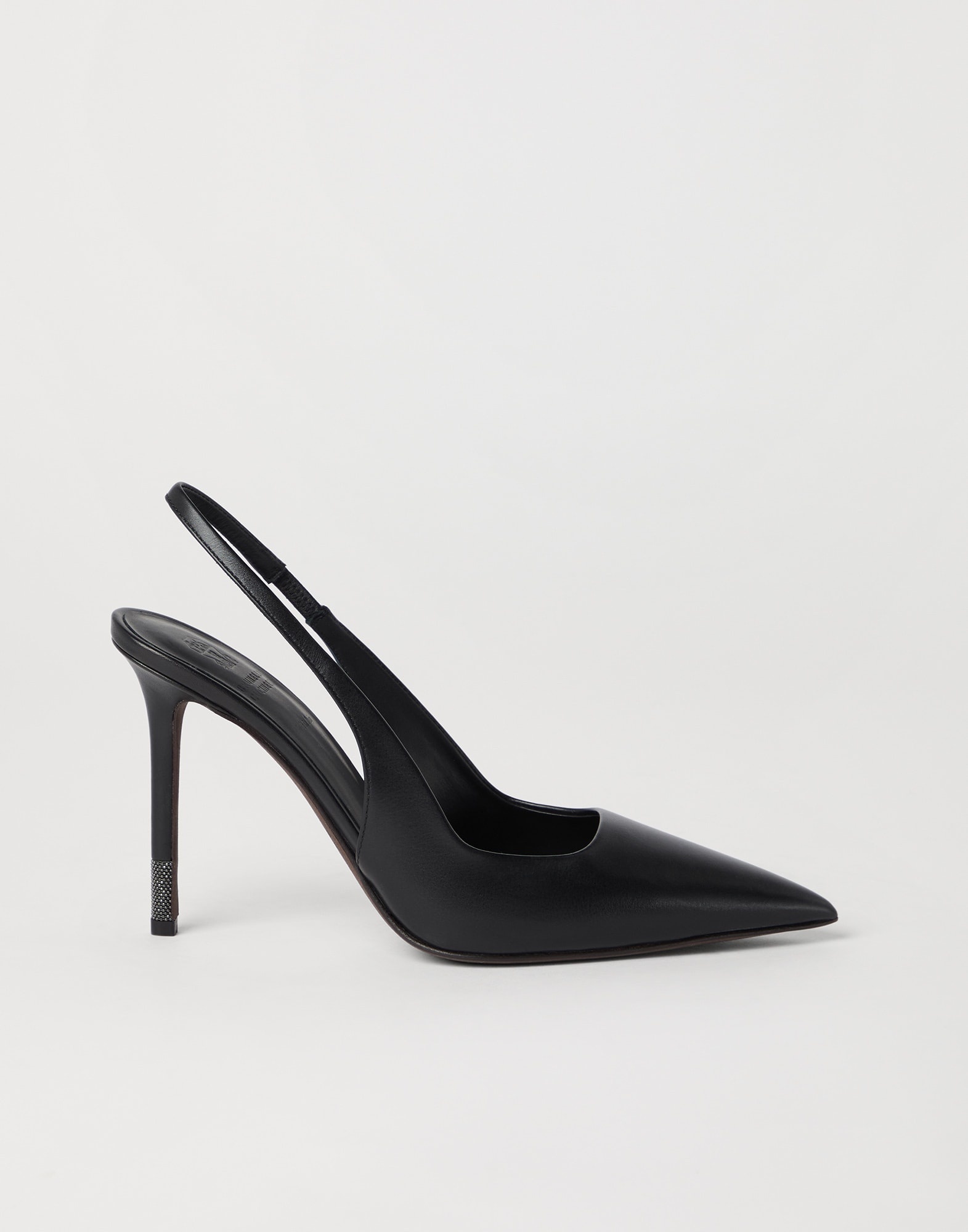 Nappa leather heels with monili - 5