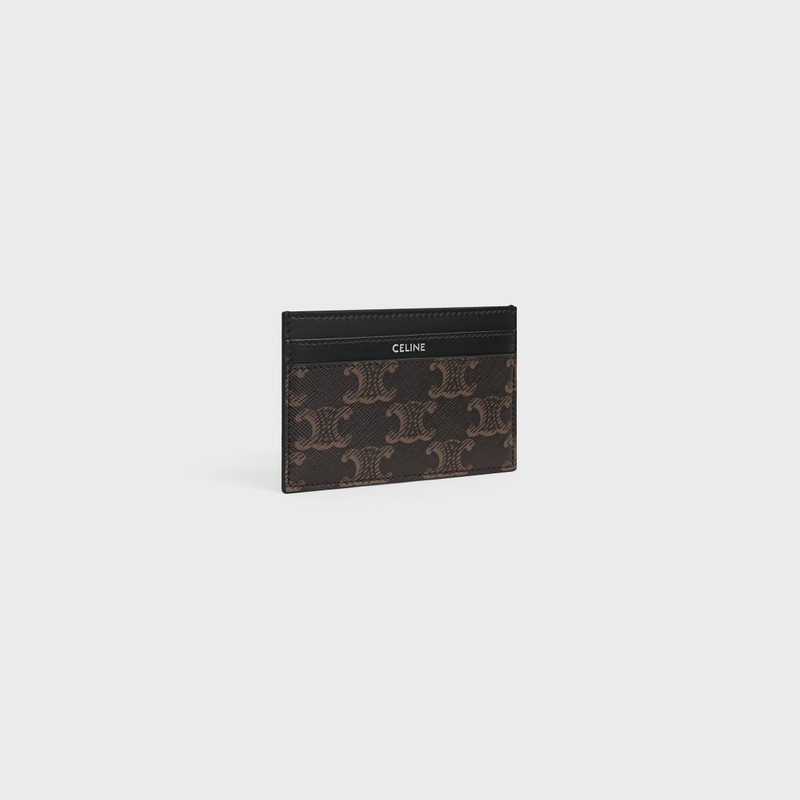CELINE MEDIUM CARD HOLDER IN TRIOMPHE CANVAS AND CALFSKIN outlook