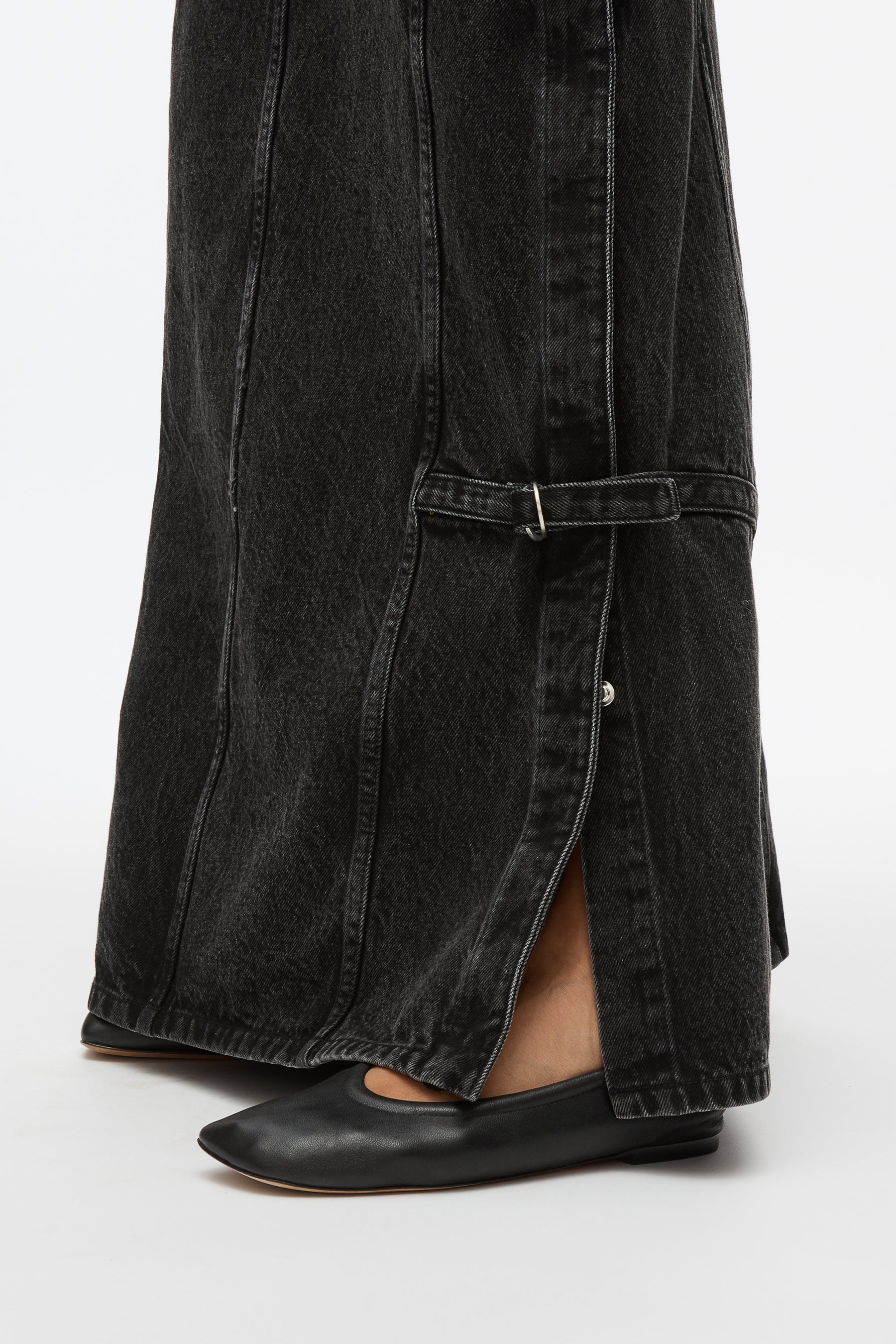 Denim Cargo Maxi Skirt - 7