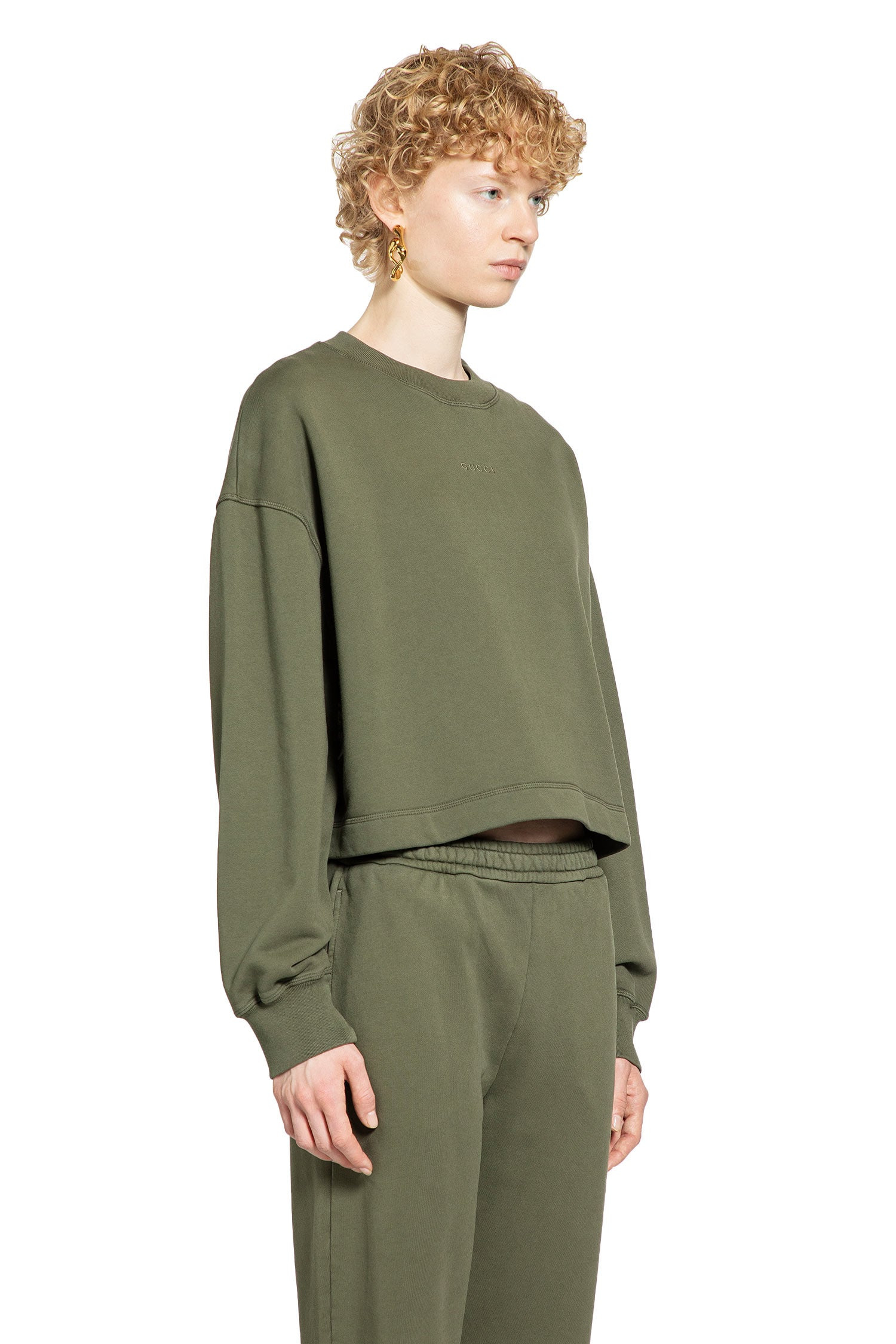 Gucci Woman Green Sweatshirts - 2