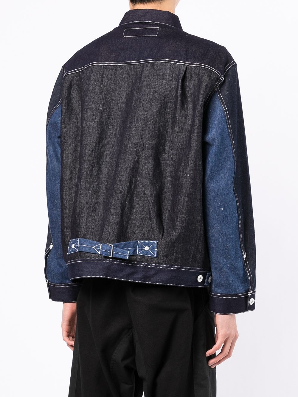 patchwork denim style jacket - 4