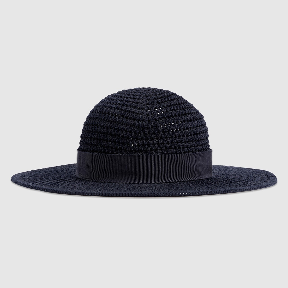 Crochet cotton wide-brimmed hat - 2