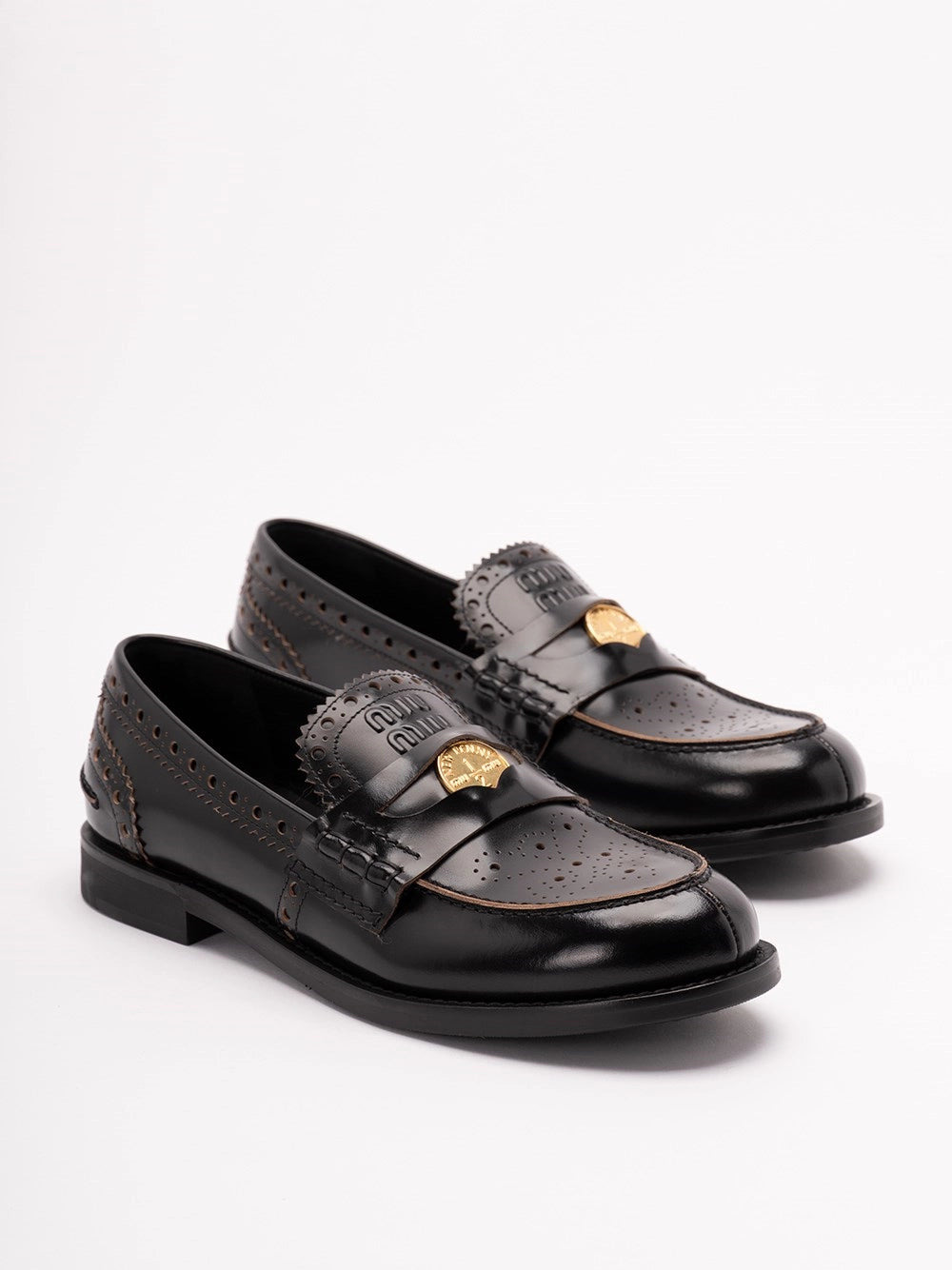 Miu Miu Women `Penny` Leather Loafers - 5