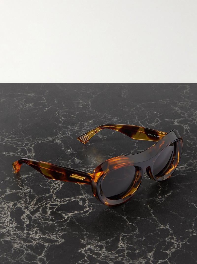 Bottega Veneta Round-frame tortoiseshell acetate sunglasses Tortoiseshell outlook