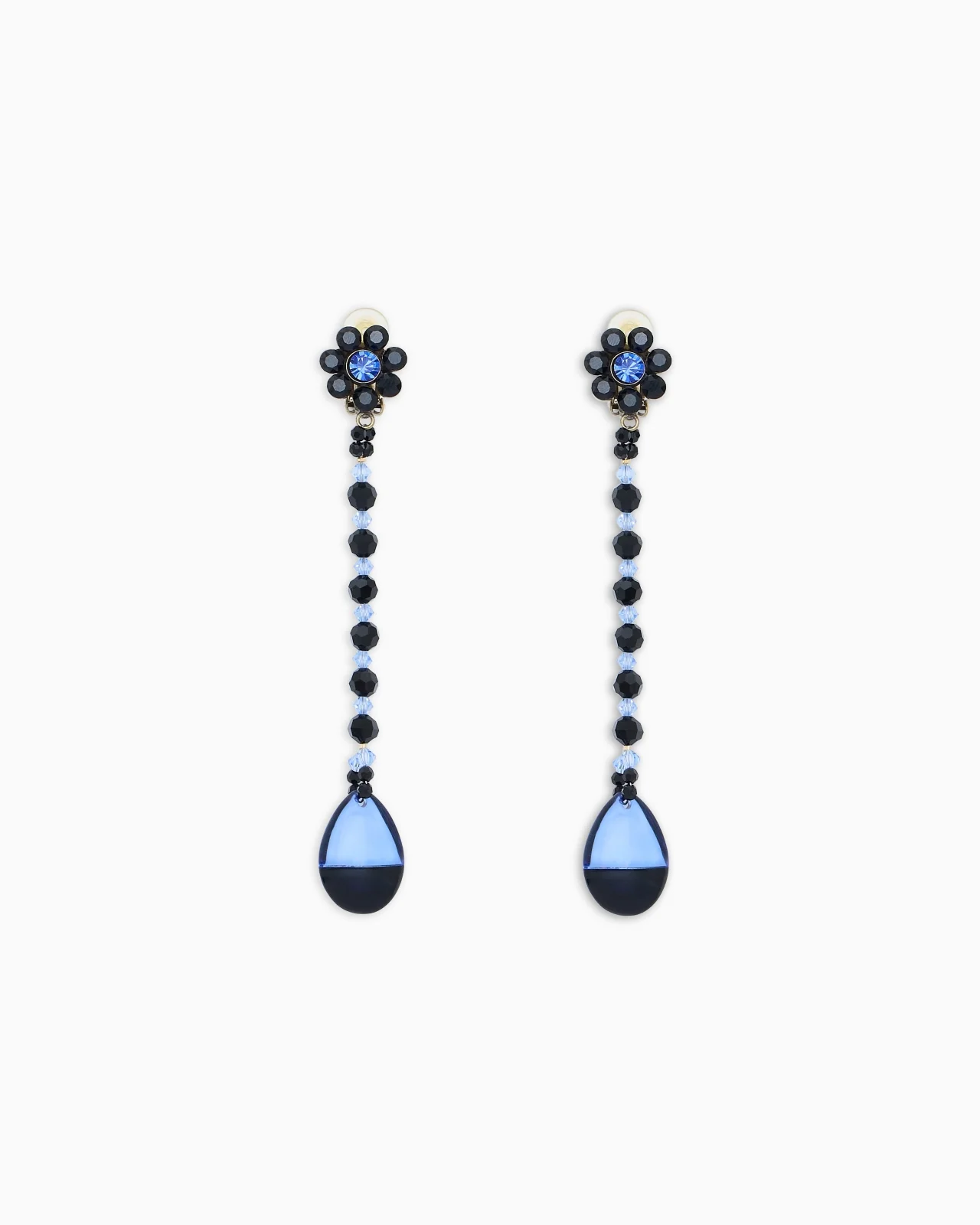 PENDANT EARRINGS WITH SWAROVSKI CRYSTALS - 1