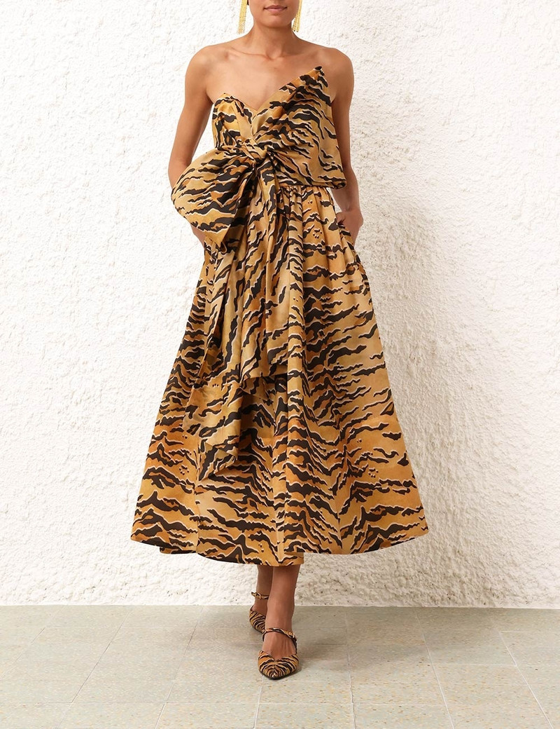 Zimmermann MATCHMAKER BOW MIDI DRESS outlook