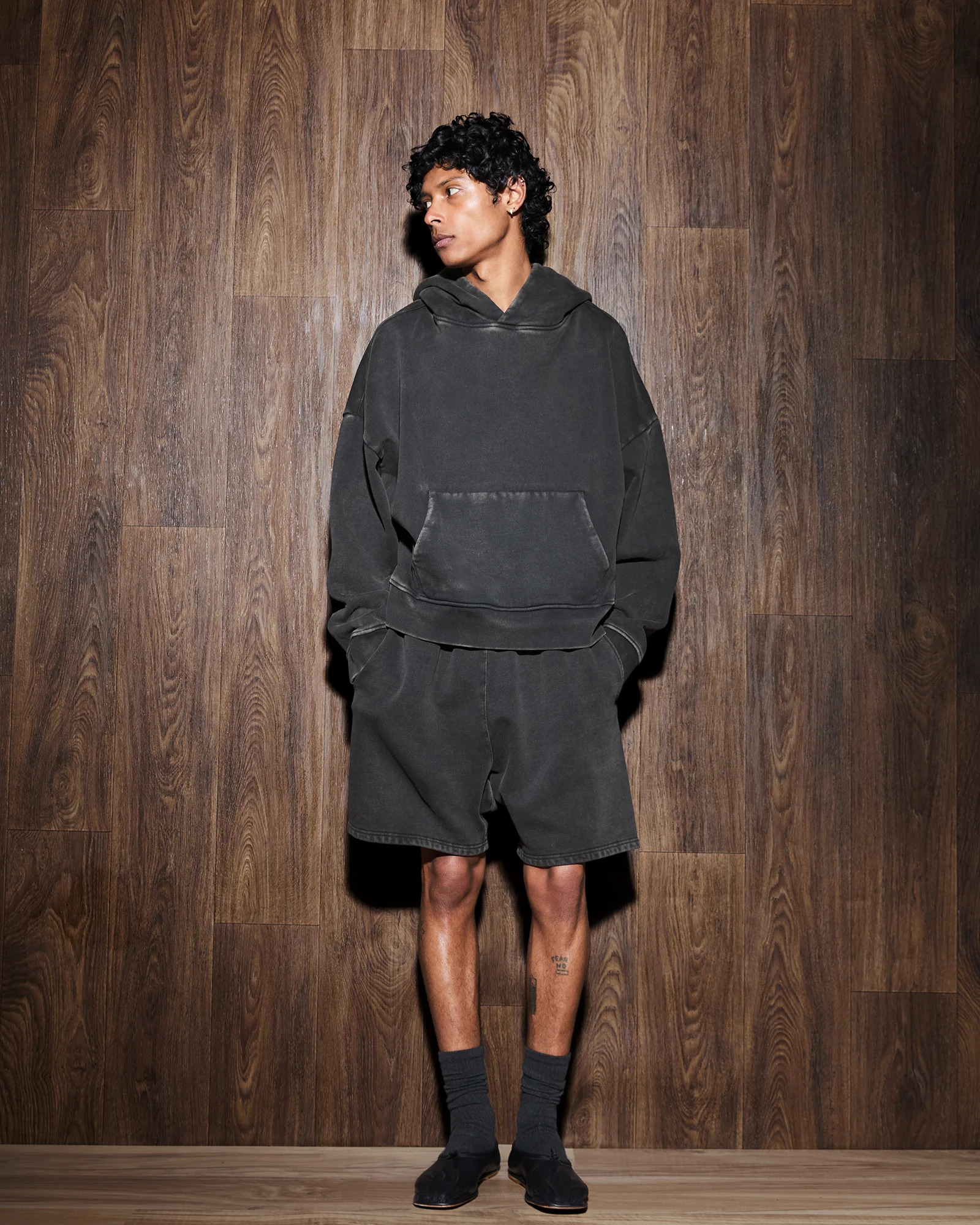 HEAVY HOOD WASHED BLACK - 2