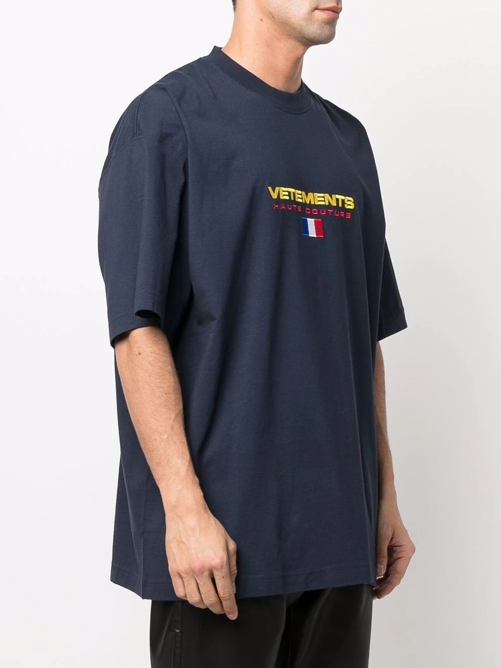 logo-embroidered cotton T-shirt - 4