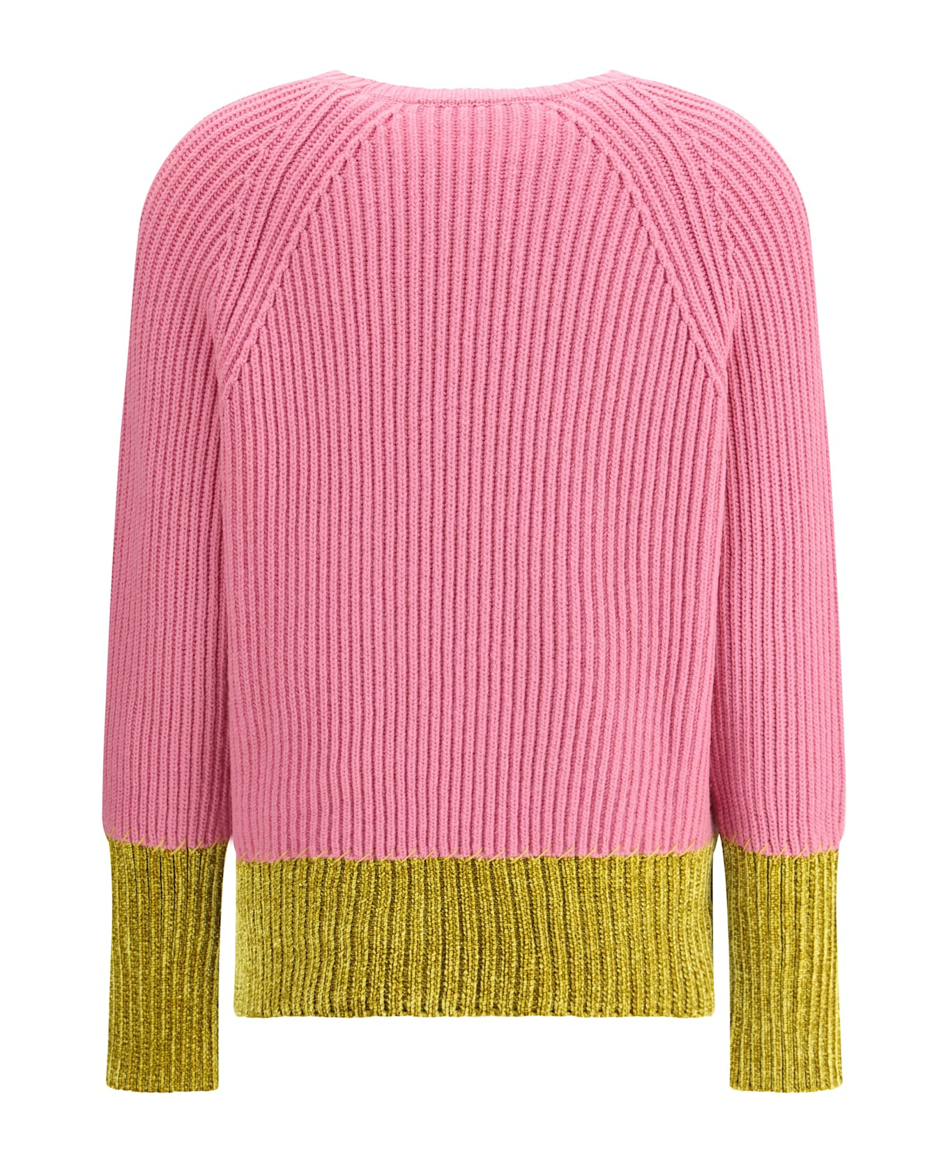 Color Block Wool Sweater - 2