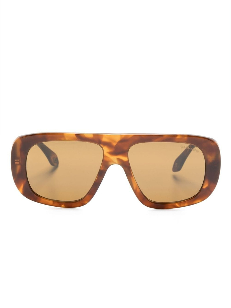 logo-engraved oversize-frame sunglasses 1