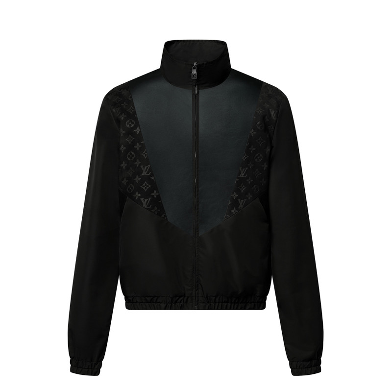 Leather Mix Track Top 1