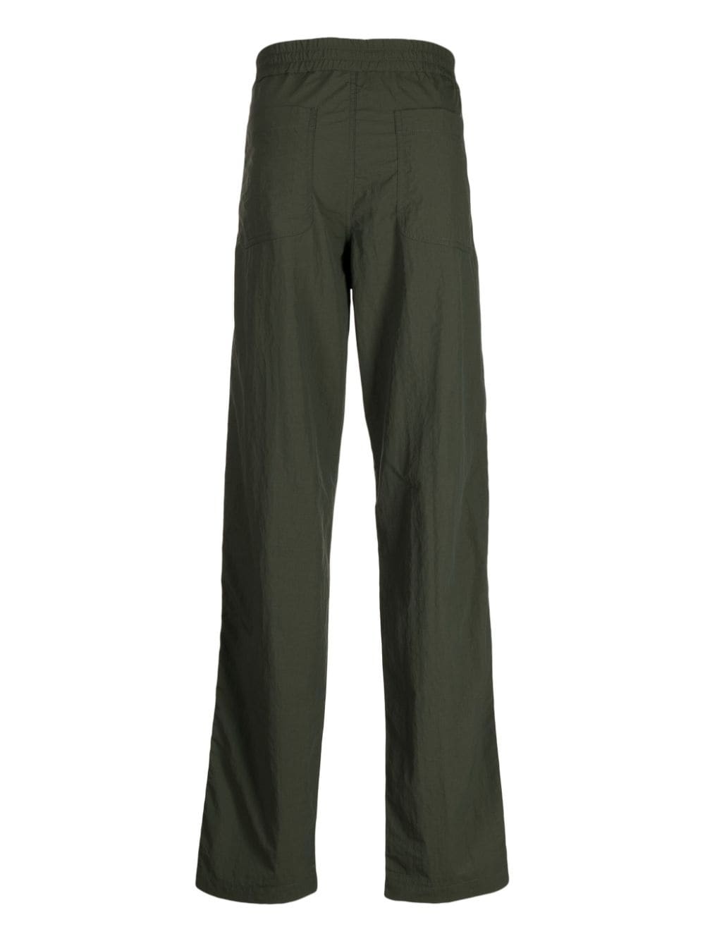 elasticated-waistband straight-leg trousers - 2