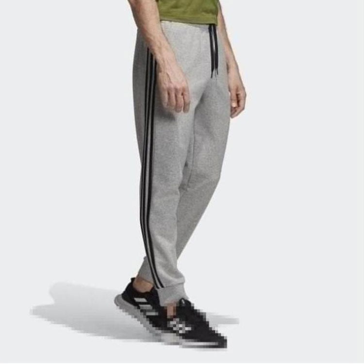 Men's adidas Casual Sports Bundle Feet Breathable Long Pants/Trousers Gray FI0823 - 6