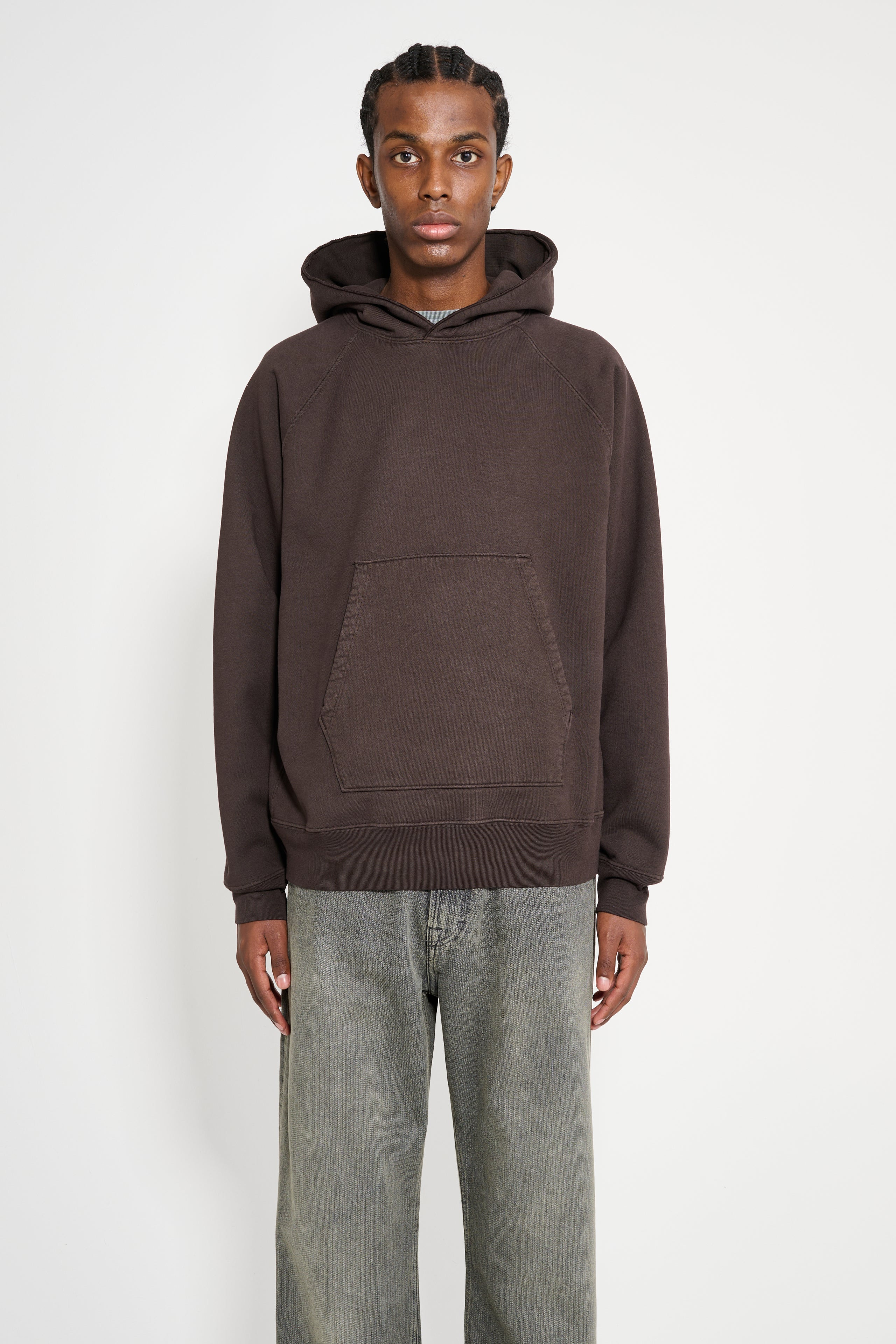 LADY WHITE CO. SUPER WEIGHTED HOODIE BLACK MUSHROOM - 1