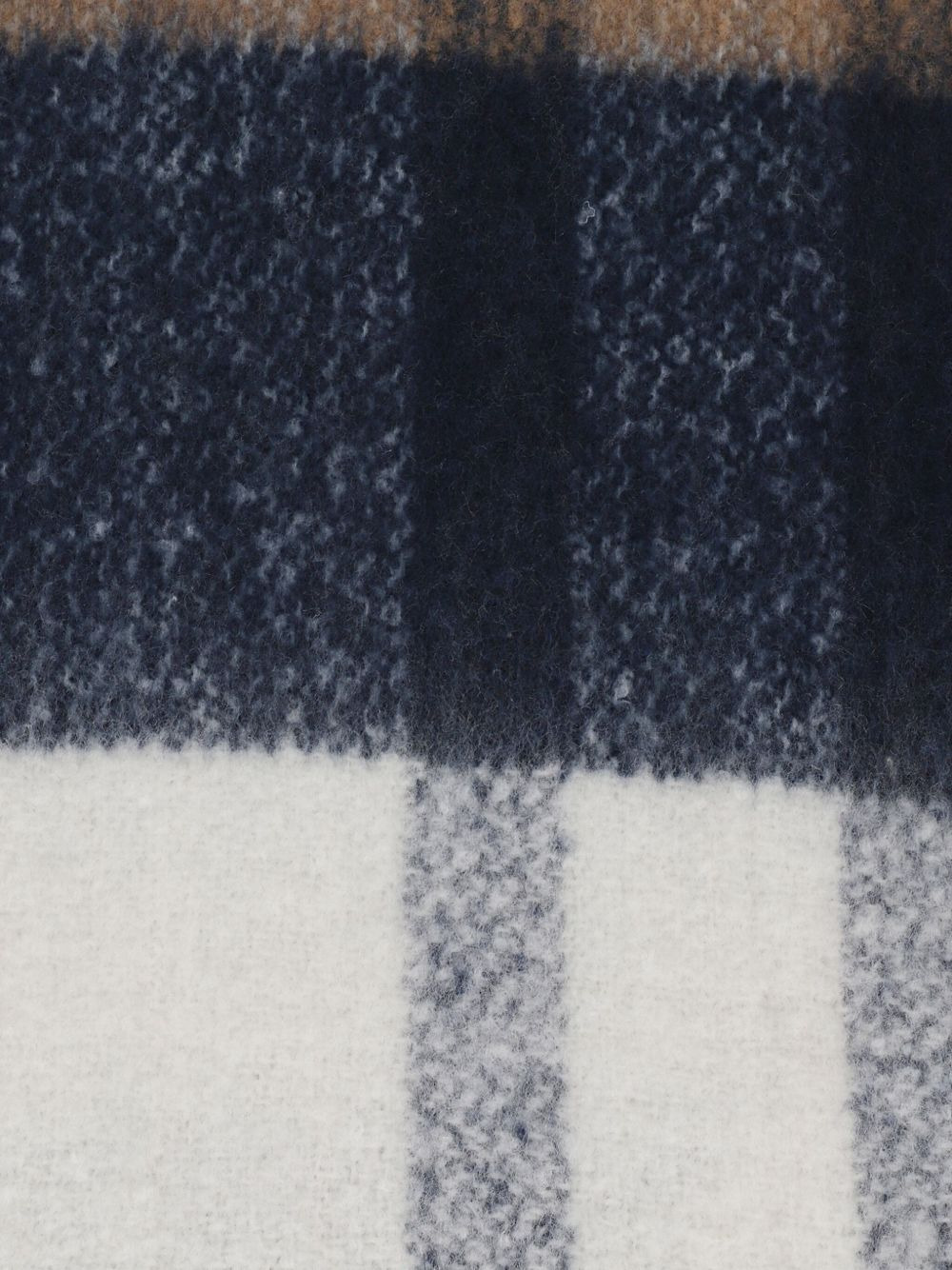 tartan-pattern fringed scarf - 2