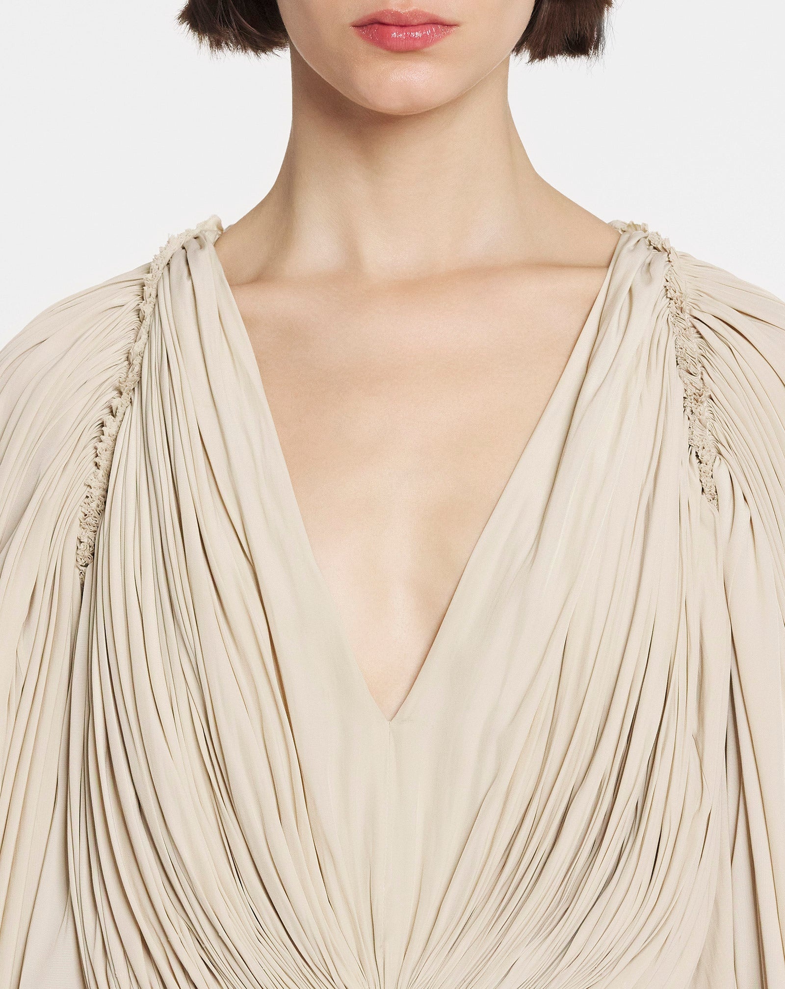 LONG DRAPED DRESS - 5