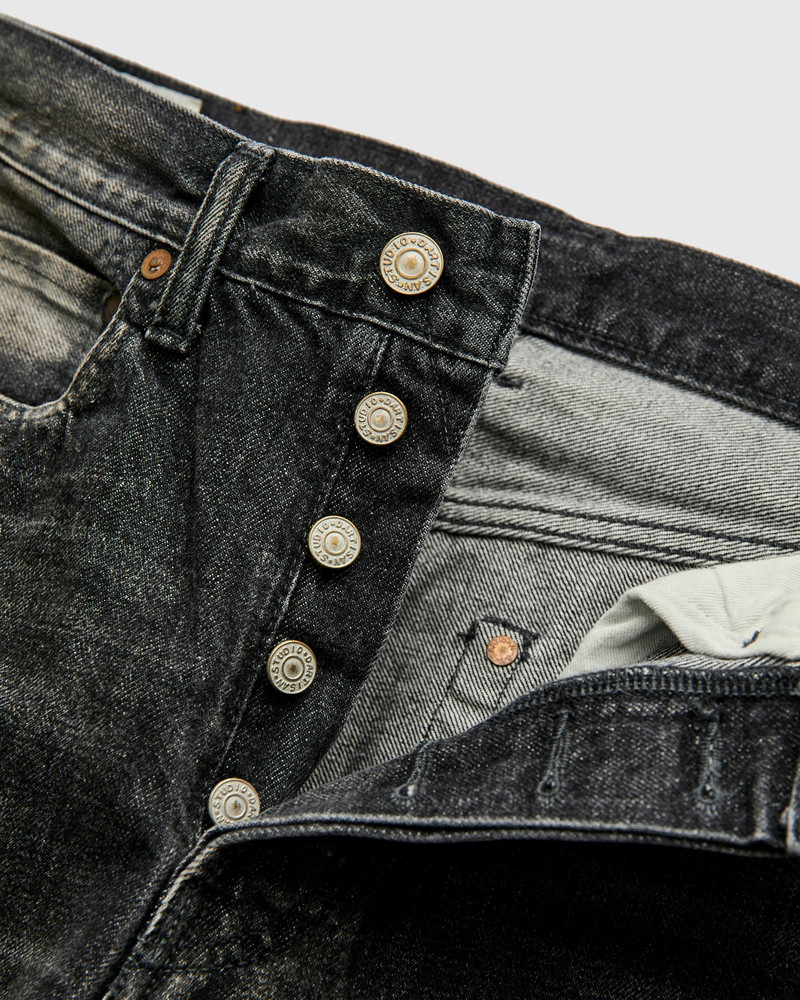 D1891UBS 13oz Washed Black Selvedge Denim - Regular Straight Fit 6