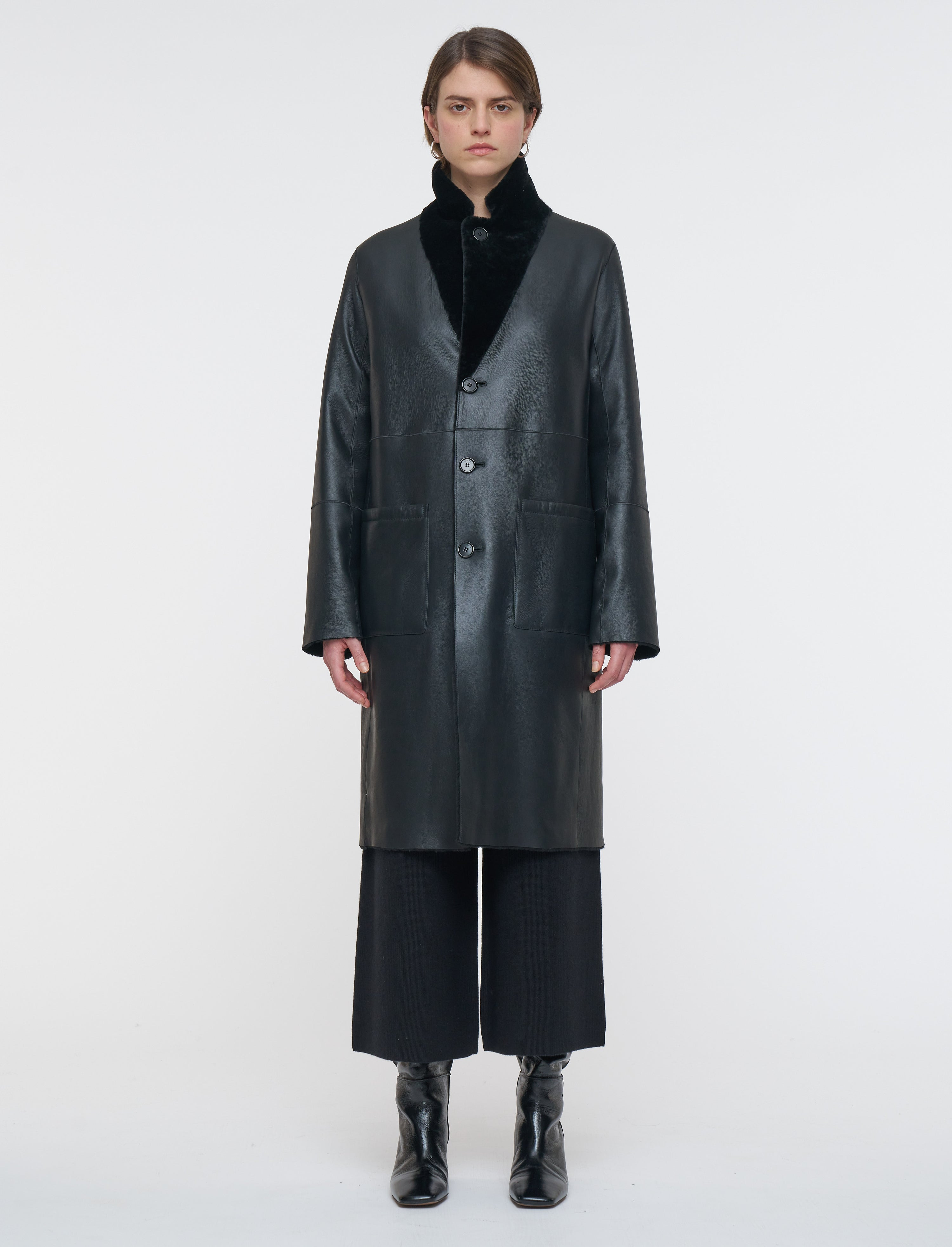 Britanny Reversible Soft Shearling Coat - 3
