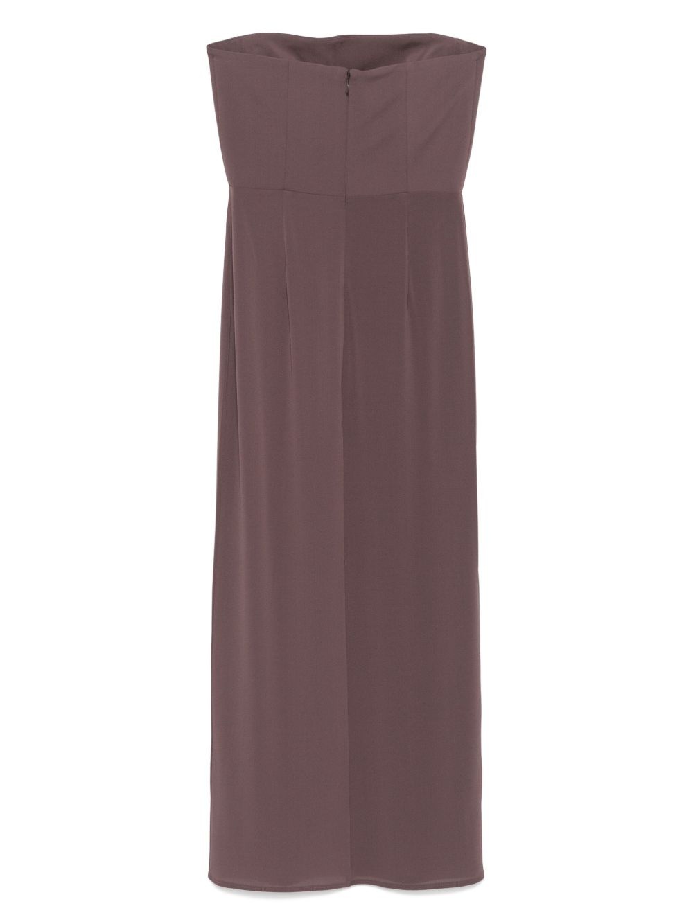 crepe strapless maxi dress - 2