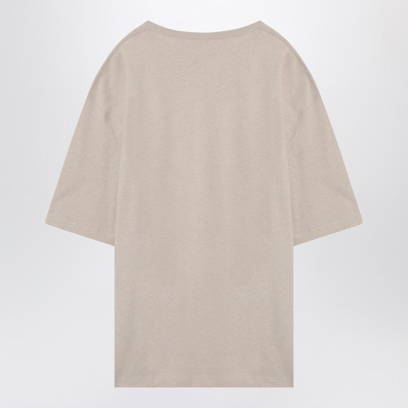 Lemaire BEIGE COTTON AND LINEN BOXY T-SHIRT outlook
